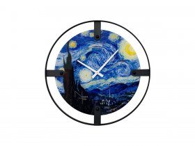 Часы интерьерные NT155 VAN GOGH STARRY NIGHT в Красноярске - krasnoyarsk.mebel-nsk.ru | фото