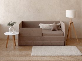 Диван-кровать Happy (капучино) в Красноярске - krasnoyarsk.mebel-nsk.ru | фото