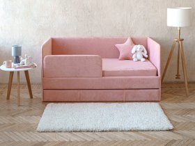 Диван-кровать Happy (коралловый) в Красноярске - krasnoyarsk.mebel-nsk.ru | фото
