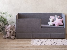 Диван-кровать Happy (темно-серый) в Красноярске - krasnoyarsk.mebel-nsk.ru | фото