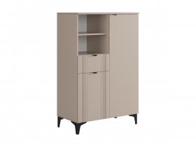 Комод 2 Рич (кашемир/фрапучино матовый/черный) в Красноярске - krasnoyarsk.mebel-nsk.ru | фото