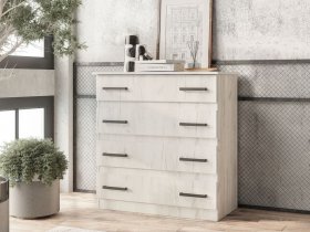 Комод Стандарт-6 NEW (дуб крафт белый) в Красноярске - krasnoyarsk.mebel-nsk.ru | фото