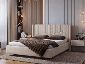 Кровать двуспальная 1,6м Диор (кашемир суфле (велюр)) в Красноярске - krasnoyarsk.mebel-nsk.ru | фото