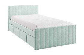 Кровать с ящиками Твикс 90*200 (мята велюр) в Красноярске - krasnoyarsk.mebel-nsk.ru | фото