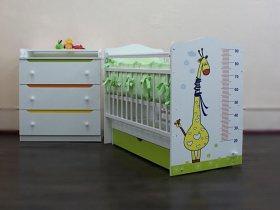 Кроватка детская Жираф с маятником в Красноярске - krasnoyarsk.mebel-nsk.ru | фото