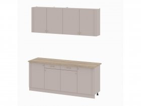 Кухонный гарнитур 2,0м Одетта (меланж/дуб сонома) в Красноярске - krasnoyarsk.mebel-nsk.ru | фото