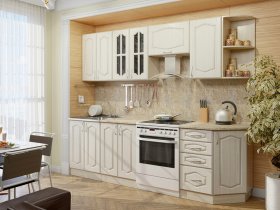 Модульная кухня Классика-1 (дуб молочный) в Красноярске - krasnoyarsk.mebel-nsk.ru | фото
