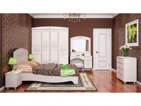 Модульная спальня Каролина в Красноярске - krasnoyarsk.mebel-nsk.ru | фото