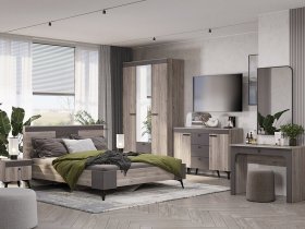 Модульная спальня Кассандра (дуб смоки/MF14) в Красноярске - krasnoyarsk.mebel-nsk.ru | фото
